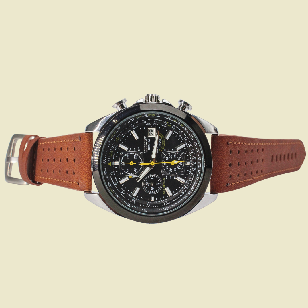 Citizen Cuero Elegante (Marrón)